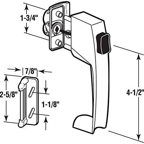 Prime-Line K 5071 Push Button Latch W/ Tie Down thumb #1