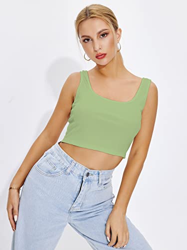 Image of Shasmi Women Crop Top, Ribbed, Stylish Tank Top, Soft and Comfy Fabric has Some Stretch