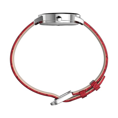 Timex Easy Reader® Red Leather Strap Watch by Timex - Image 2