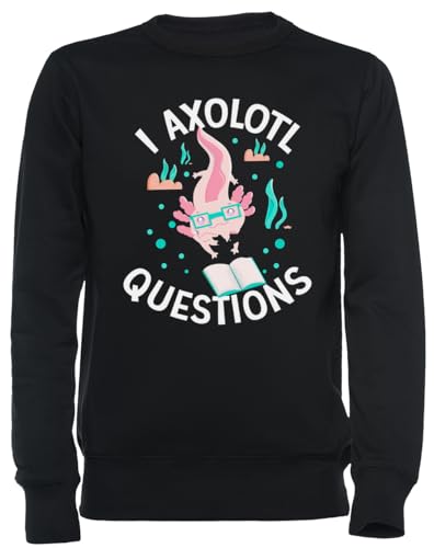 Sweat-shirt noir axolotl original le cadeau unisexe parfait pour anniversaire