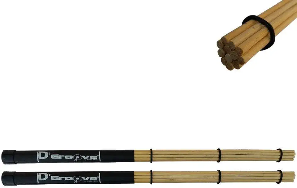 Baqueta acústica D'Groove para bateria - Rods Sticks(bambu) Silenciosa