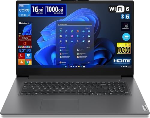 Notebook V17 G4 IRU 83A2 Intel i7-1355U DDR4 NVMe 11 Pro Office 2021 Pro Plus - Portatile Pronto AllUso 1 TB 16 GB full-hd 17.3 pollici solid state drive windows