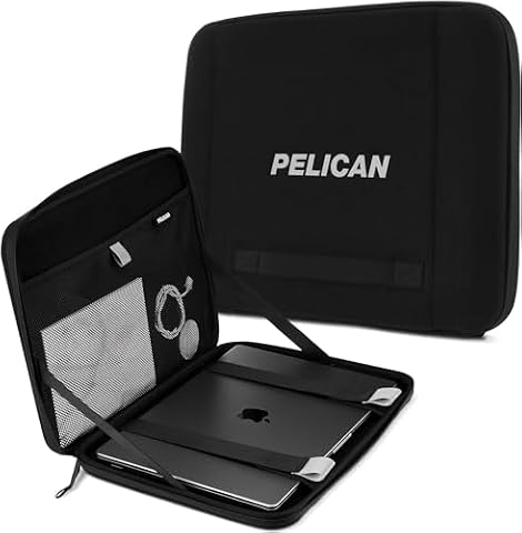 Pelican Ranger Series torba na laptopa, 35.6 cm, czarna [elastyczny uchwyt do noszenia] [bezpieczny zamek błyskawiczny] wodoodporne i wytrzymałe etui na laptopa do MacBooka Pro 14, Air, iPad Pro, HP,