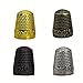 RyanDesign Metal Thimbles (4-Pack) - Size 9 Stainless Steel Finger Protector for Hand Sewing, Quilting, Embroidery | Comfort-Fit with Anti-Slip Grooves & Breathable Design