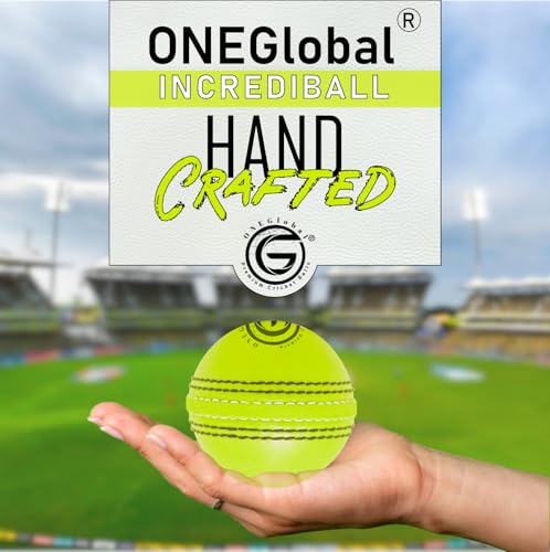 Image of Soft Rubber Cricket Ball for Practice | Outdoor & Indoor Practice Cricket Ball with Core & Stitched Seam | Realistic Feel, True Bounce & Swing for Practice, Honing Skills & Family Fun