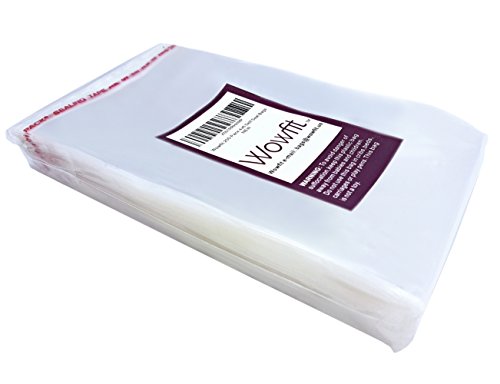 Wowfit 200 CT 4x6 inches Clear Cello Cellophane Plastic Bags, Re-Sealable Self-Sealing Cello