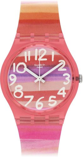 Swatch GP140 ASTILBE - Reloj Analógico de Cuarzo para Mujer con Correa de Plástico