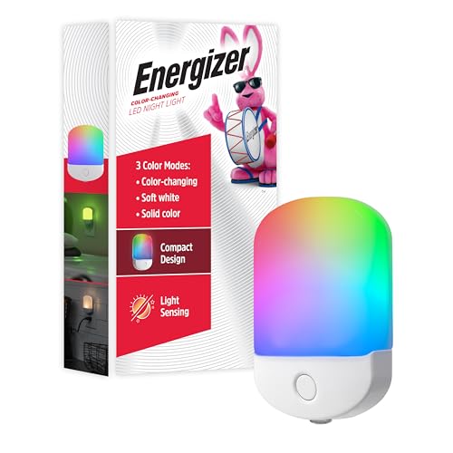 Energizer Night Light, Color Changing, Nightlight for Bedroom, Bathroom, Nursery, Hallway,...