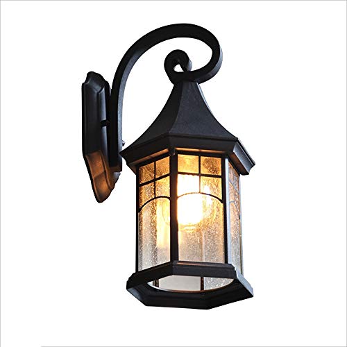Applique extérieure pour jardin et cour luminaire mural étanche vintage noir E27