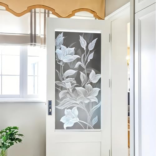 Vinilo decorativo floral para ventana HOMETITUTE 17.7x39.3 in miniatura 6
