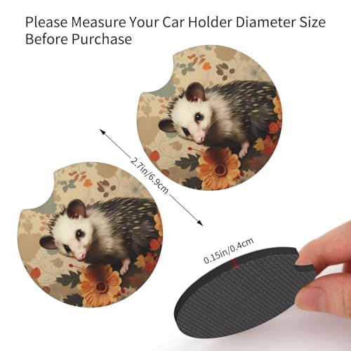 Posavasos de auto para porta vasos - Set de 2 negro miniatura 3