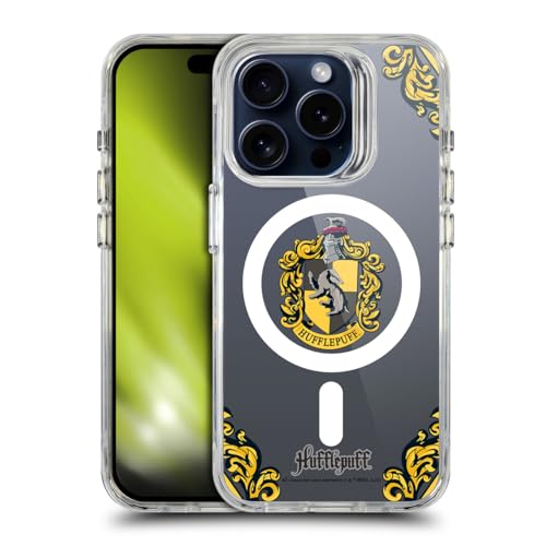 Protection de Qualité Militaire Harry Potter Hufflepuff antichoc iPhone 15 Pro MagSafe robuste