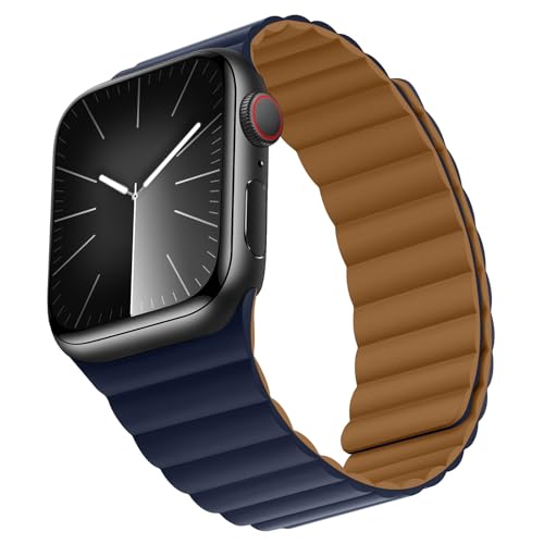 Bracelet magnétique en silicone pour Apple Watch Ultra SE Séries 10 9 8 7 6 5 4 3