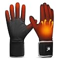 SAVIOR HEAT Heated Glove Liners-Upgraded Rechargeable Electric Battery Heating Gloves Men Women,Thin Hand Warmer for Skiing