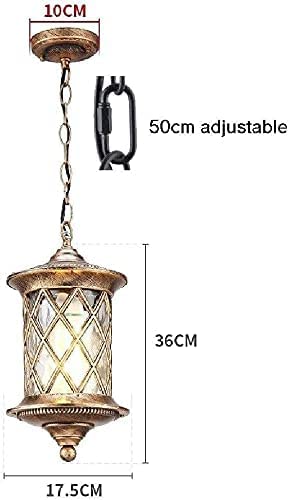 Lampe suspendue d'extérieur luminaire plafond étanche E27 bronze couloir porche cour villa