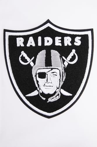 Pro Standard Mens NFL Las Vegas Raiders Classic Chenille Full Zip Hoodie White XL - Image 7