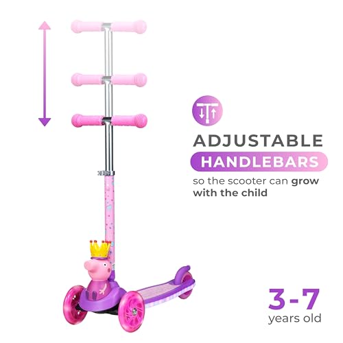Image of Kick Scooter for Kids, 3 Wheel Self Balancing, Light Up LED Wheels