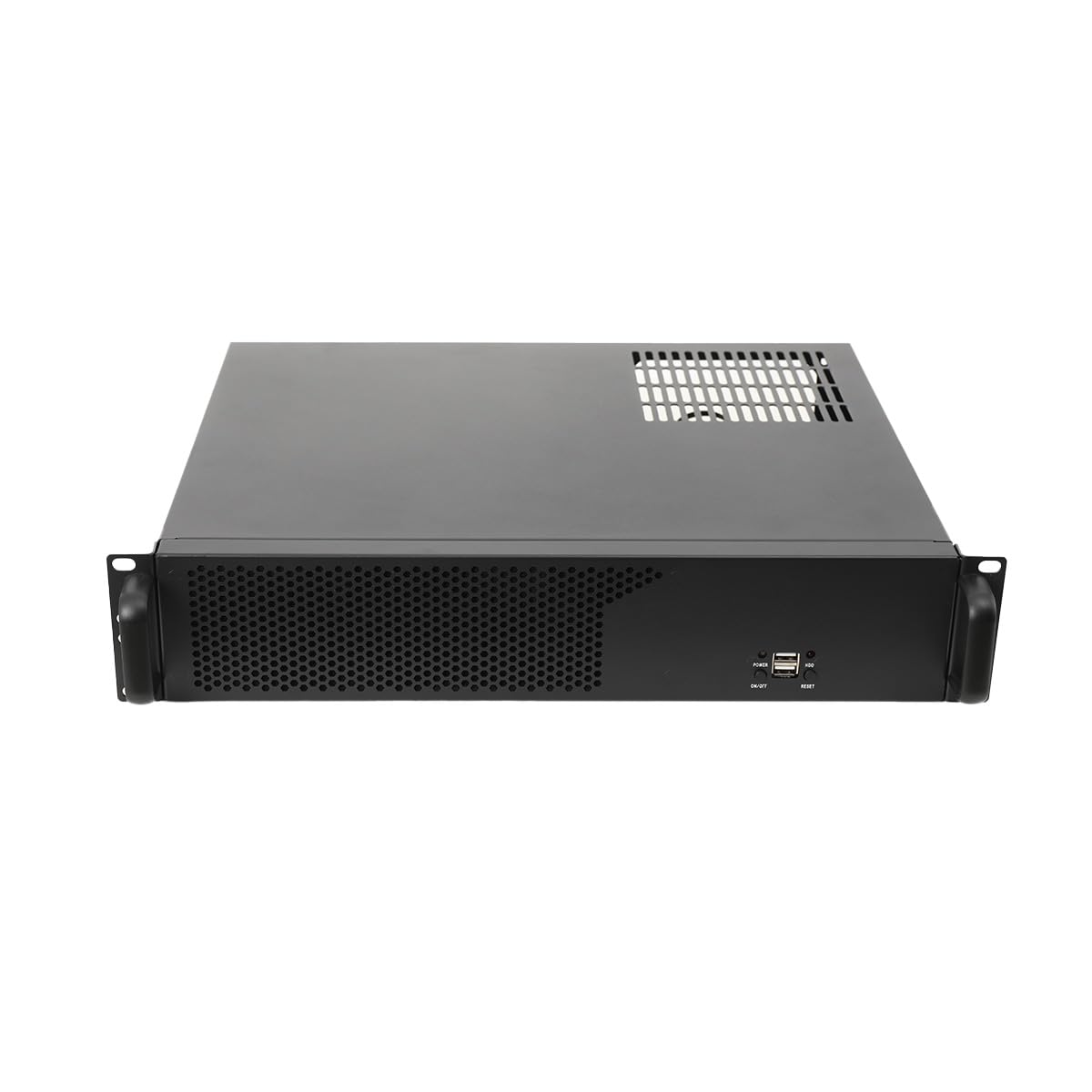 Scatola Rack 2U per Server - Chassis Rackmount Compatibile con Micro ATX e Mini ITX, 14 Pollici, Design Compatto per Spazi Ridotti, Include Ventole da 80mm, Supporta HDD 3.5" e SSD 2.5"