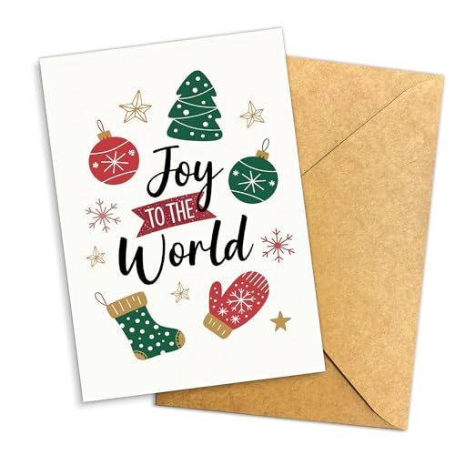 (5.3 x 8C`) Joy to the World NX}XJ[hANX}Xc[A~gAI[igAt̃zf[O[eBOA邢ԂƗ΂̃NX}XJ[h ƑAFlAp (NX}X24)