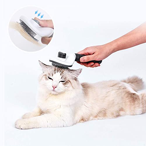 iPetlore Escova autolimpante para cães e gatos, escova de limpeza de cabelo, pente de limpeza de pel