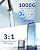 1000GPD R0100G UnderSink Reverse Osmosis System, German Design, NSF/ANSI 58 61 372 Tankless 9-Stage 3:1 Pure to Drain, 10 Years Robust Alkaline RO Water Filtration, Fully Sealed