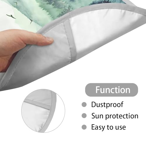 Image of Mountain Scenery Car Steering Wheel Sun Shade Cover Fashion Design Sun Shade for UV Protection Car Interior Accessories Sun Protection Universal Fit Most Cars Women