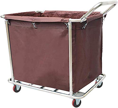 Ruchome Wózki, Gospodarstwa Domowego Wózek Serwujący Pralnia Sorter Wózek Do Domu 1 Torba Z Uchwytem, \U200B\U200Bdomowa Pralnia Odzieżowa Utracie Z Rolkami/Brown/4 Tube