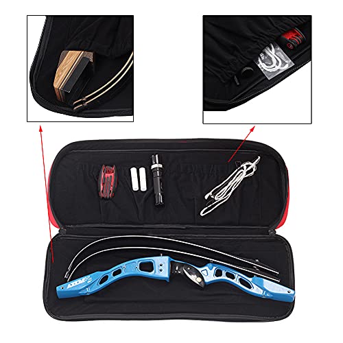 Mruabtiy Archery Takedown Recurve Bow Case Portable Bow Bag with Arrow Quiver Holder for Outdoor Hunting Shooting (Black) - Image 4