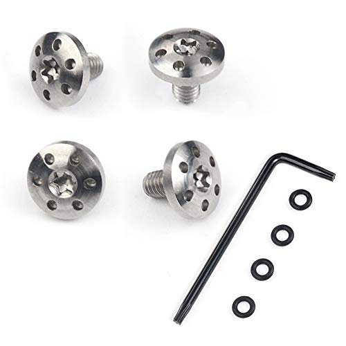 Cool Hand Customized Grips Screws for Beretta 92FS, 92S, M9, 92A1, 96A1, 92 INOX, 4 Stainless Steel Screws, 4 O Rings, T10 Torx Key, Silver, SB92-1-S