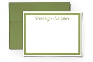Personalized Stationary Note Cards and Envelopes for Women Flat Note Cards Choose...