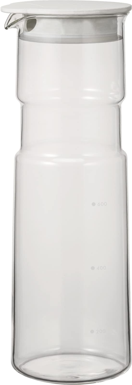 HARIO(ハリオ) 冷水筒 耐熱ガラス製 フリー ポット・ホールド 1000ml ホワイト 日本製 麦茶 ボトル お茶 冷蔵庫 6FP-10-W