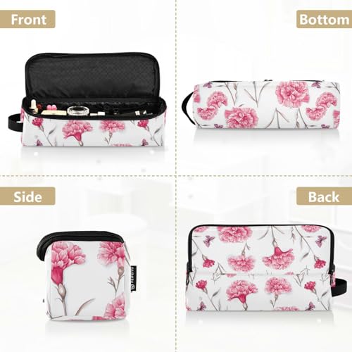 Funda para planchas y rizadores de pelo 2 en 1, rosa y blanco, con cremallera y alfombrilla resistente al calor, impermeable, para viaje y uso en casa miniatura 5