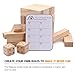 Megwoz Giant Tumble Tower Games for Kids and Adults 57 Blocks New Zealand Pine Wooden Blocks Stacking to Over 4.2FT Family Game for Indoors Outdoors Yard Games for Family