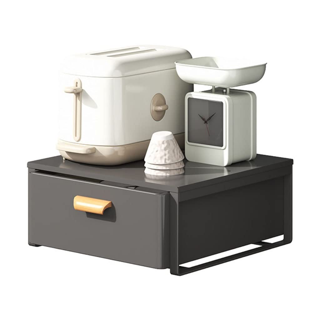 Étagères à tiroirs coulissantes empilables sous l'évier, Organisateur d'armoire, Panier de Cuisine, étagère de Rangement, étagère à épices, Organisateur pour Garde-Manger (30 x 41 x 17,2 cm)