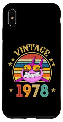 Vintage Shark 48�� �����p ���g�� ���B���e�[�W 1978 �X�}�z�P�[�X iPhone XS Max �p