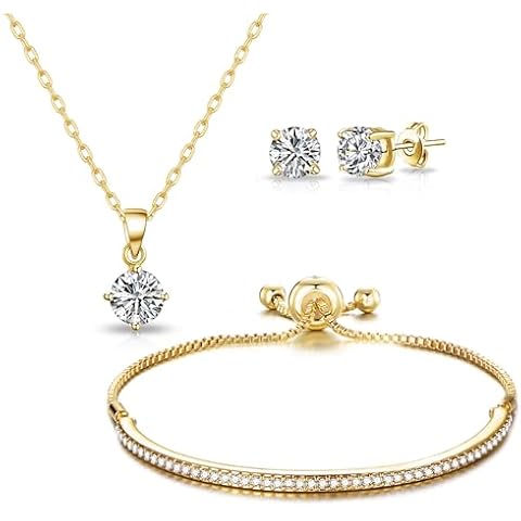 Philip Jones Gold Plated Friendship Set with Zircondia Crystals Cover