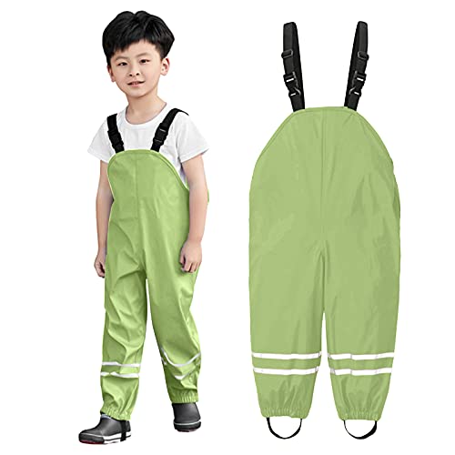 Unisex Kids Rain Pants Water-Proof Bib Rain Trouser Lightweight Sweatpants Toddler Outdoor Hiking Trousers3