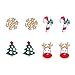 Produktbild Tomaibaby 4 Paare Frauen Weihnachten Ohrring Ohrstecker Set Kristall Weihnachten Ohrringe Urlaub Schmuck Baumeln Ohrringe Geschenke für Thanksgiving Weihnachten Party Gunst Geschenke