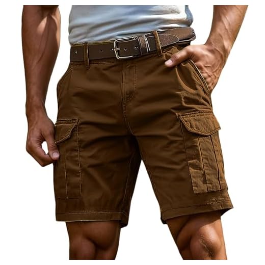 MOKBAY Short Randonnée Homme, Vetement Baggy Shorts Jean Pantacourt Habillé Pantalon Ete Bermuda Jean, Cargo, Leger Militaire Bermudas Poche Pantacourt Travail Homme, 4XL