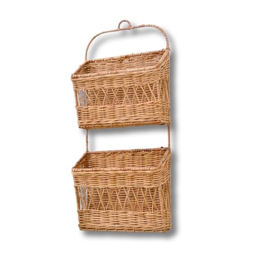 酒井産業 ラタン レター ポケット ( 2段 ) 約20.5×7×高49.5cm レターポケット ラタン