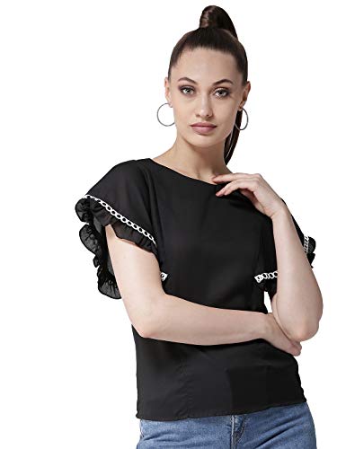 Image of Style Quotient Women Black Solid Regular Top