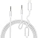 Produktbild UNOOE AUX Kabel Auto Handy Kompatibel for Phone 8 AUX Kabel [geflochtenes 2 in 1] Phone 7 AUX Adapter 3,5 mm Audiokabel verhedderungsfrei kompatibel mit Phone X/XS/XR/8/7/Plus/6