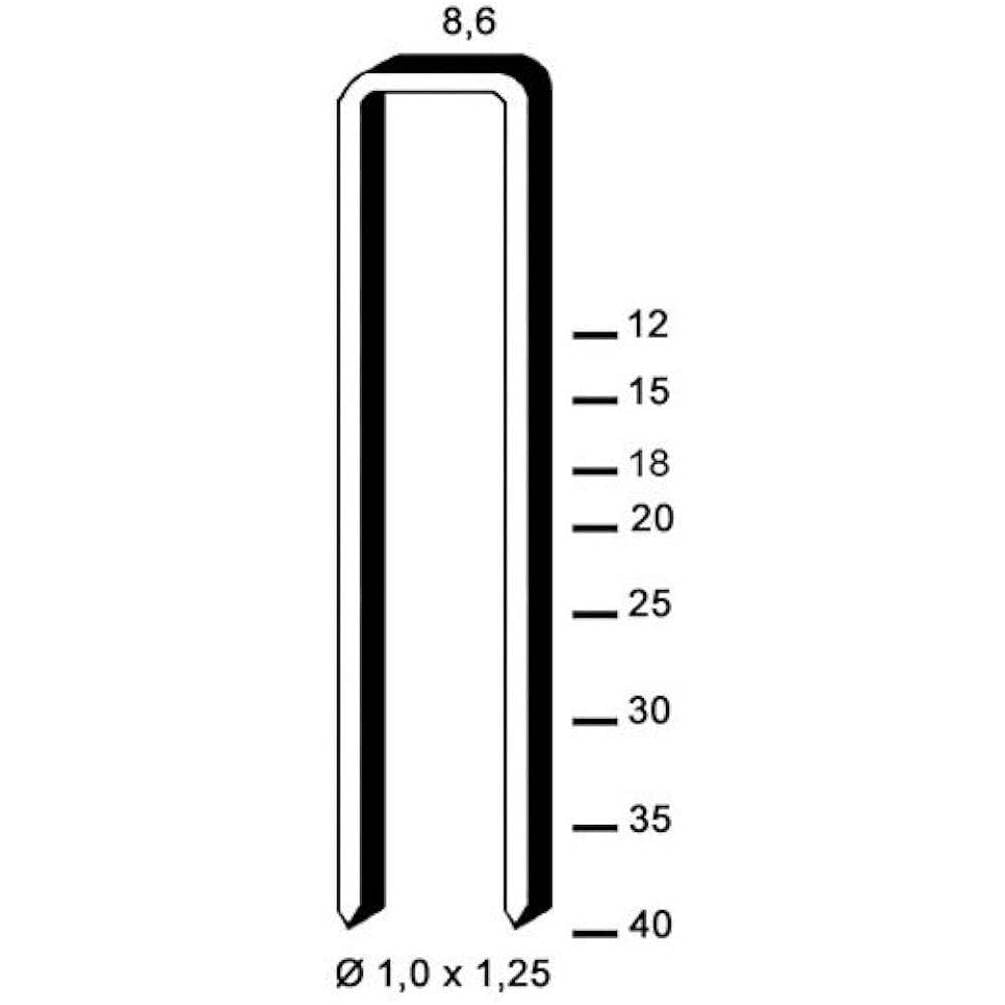3 100 graffette H-25 - Divergenti - 8,6 x 25 x 1,25 mm - D-Work