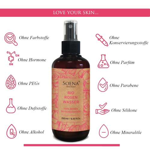 EINFÜHRUNGSANGEBOT - 100% BIO ROSENWASSER | Natürliches Gesichtswasser - Gesichtsreinigung ohne Alkohol | Natürliches… - Image 4