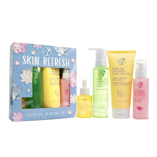 W7 Skin Refresh Skincare Set | Face Cleanser, Toner, Serum