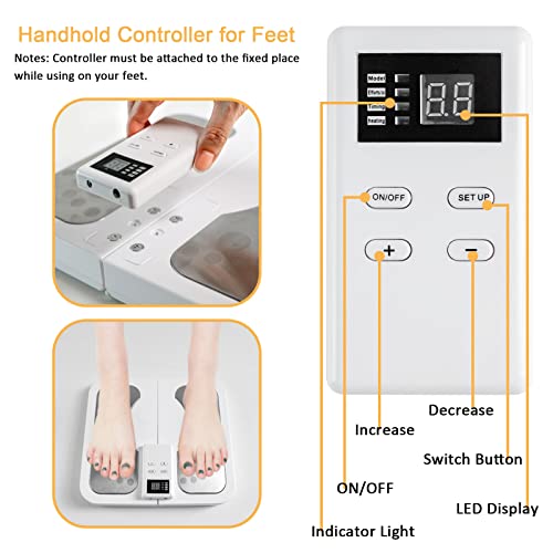 Electric Feet Massager Physiotherapeutic Device For Body Muscle Pain Relief And Neuropathy, Foot Legs Circulation Reflexology Machine For Ankles Knee And Calf #TOP3