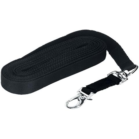 Kerbl Longierleine, Karabinerhaken und Wirbel, Longe Longieren, 750 cm, schwarz Cover