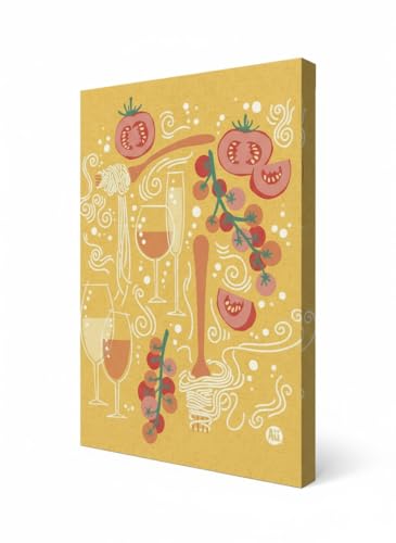 Aia Ueno Impression d'art Pasta Paradise cuisine jaune rouge 20x30