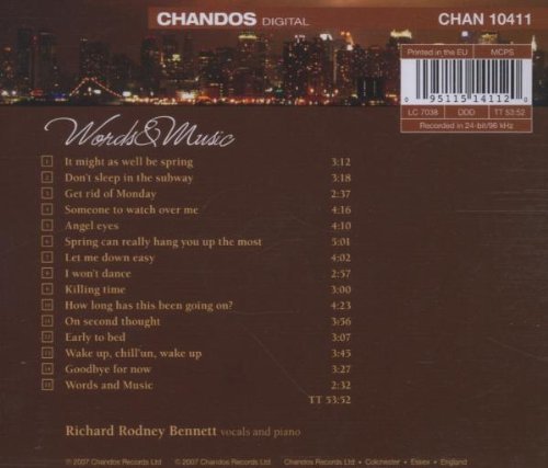 Miniatura 2 de Richard Rodney Bennett Words and Music