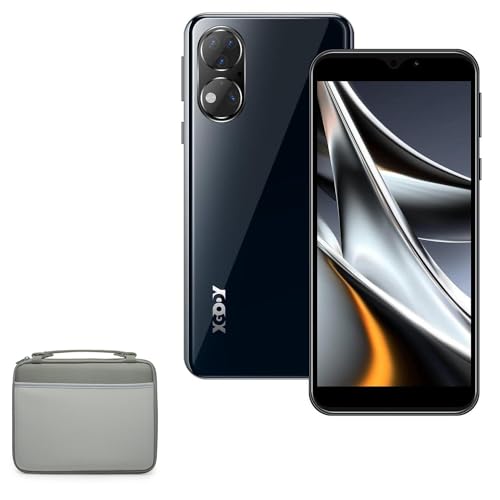 BoxWave Case Compatible with Xgody X15 - Hard Shell Briefcase, Slim Messenger Bag Briefcase Cover Side Pockets - Pewter